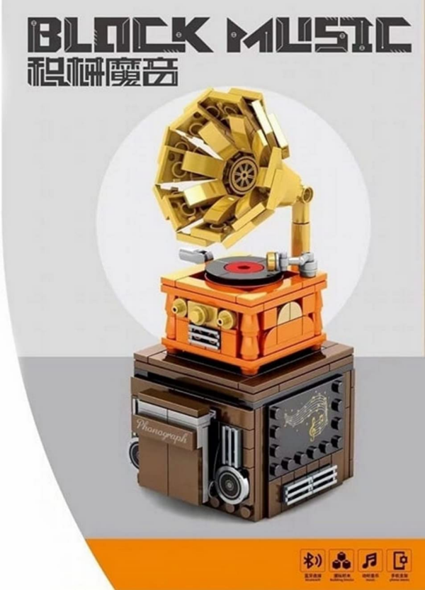 708601C Sembo – Grammophon Bluetooth-Lautsprecher aus Klemmbausteinen mit 253 Bauelementen. Kompatib – Bild 4