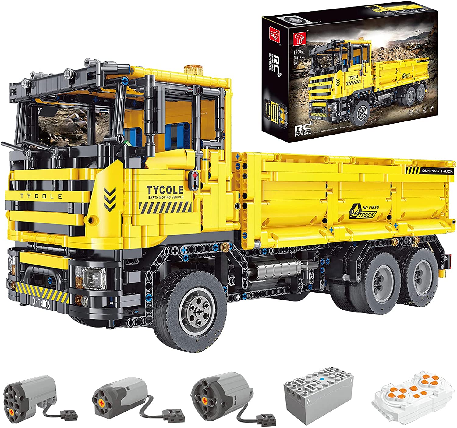 81vP3Xonh4L-_AC_SL1500_.jpg TGL Technik T4006 Erdbau-LKW-Fernbedienung 2531 Teile – Bild 1