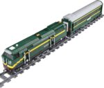 Mould King 12001 -RC NJ2 Diesellokomotive mit Motor und Schienen -Neu-2086 Teile – Bild 2