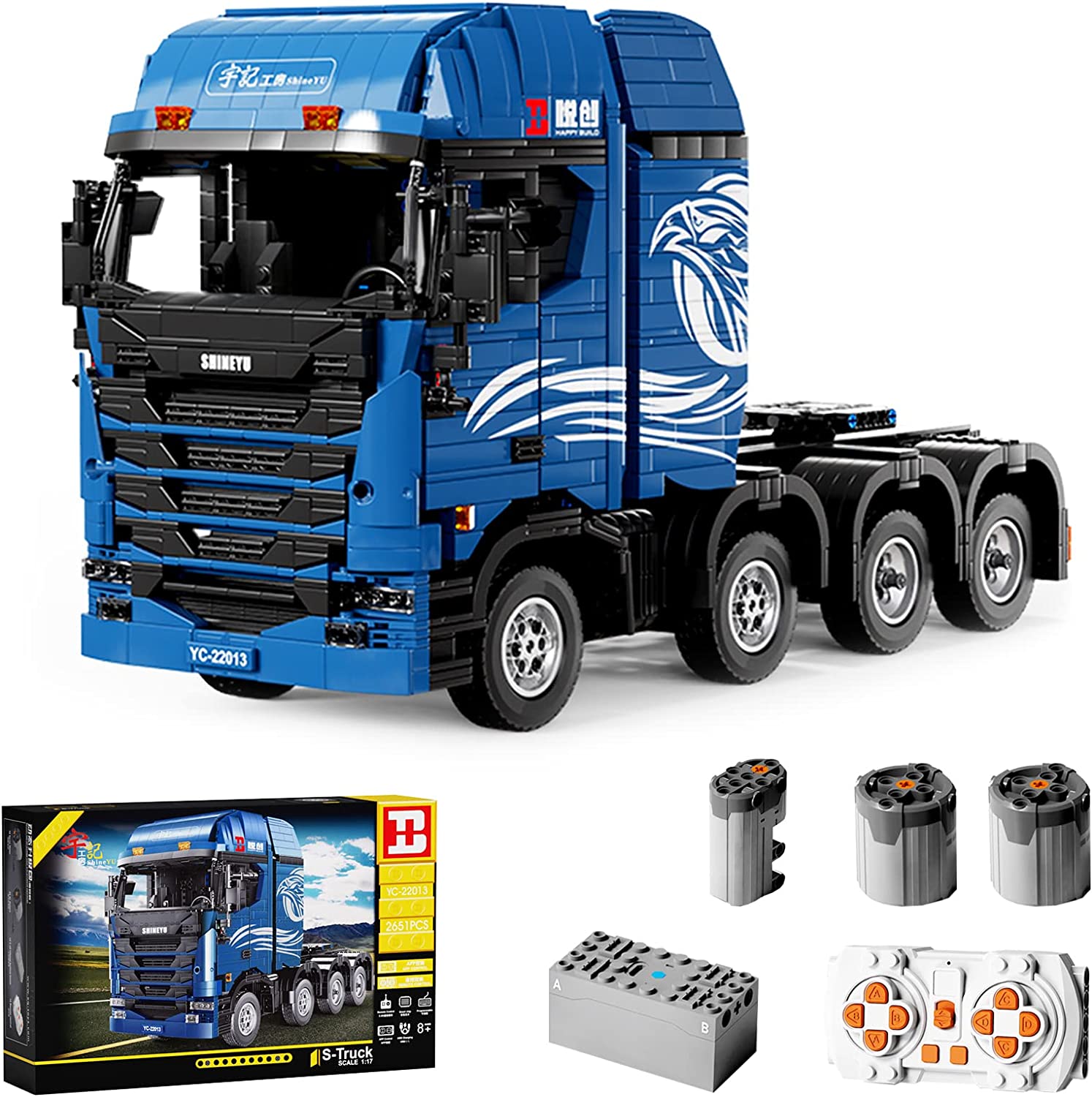 22013.jpg HAPPY BUILD YC-22013 | TRUCK | RC | 2.926 Teile | NEU & OVP – Bild 1