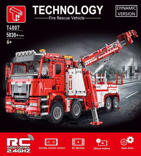 TGL T4007 | Feuerwehrkran / Fire Rescue Truck | RC | 5.030 Teile | NEU & OVP – Bild 2