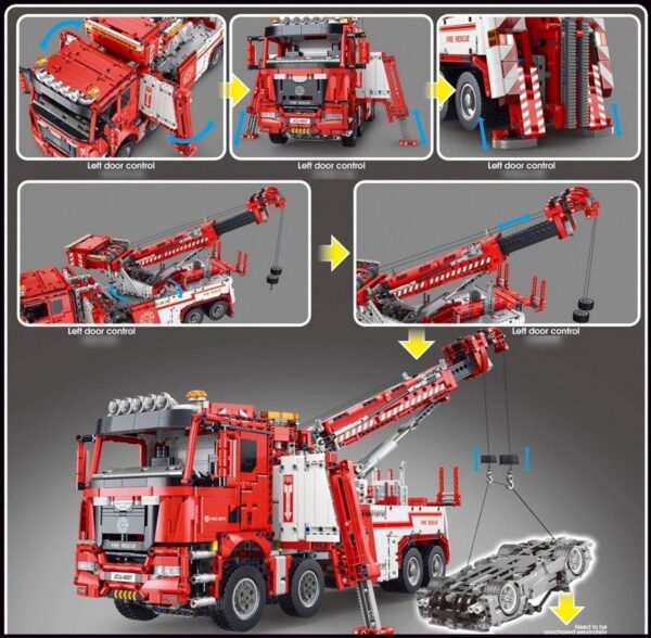 TGL T4007 | Feuerwehrkran / Fire Rescue Truck | RC | 5.030 Teile | NEU & OVP – Bild 8
