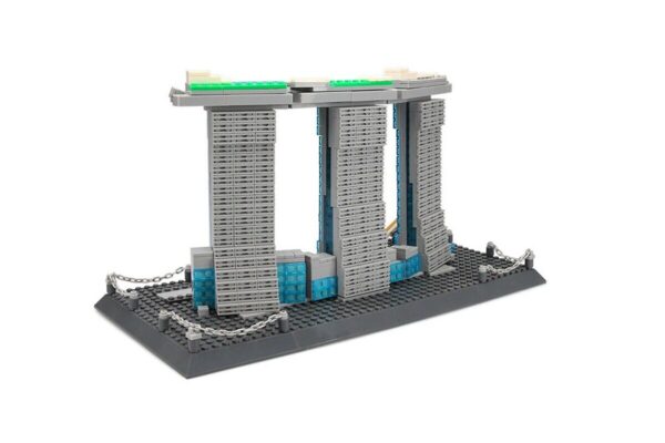 Wange 4217 Architektur Bausatz Marina Bay Sands 881 Teile deutscher Händler Neu – Bild 4