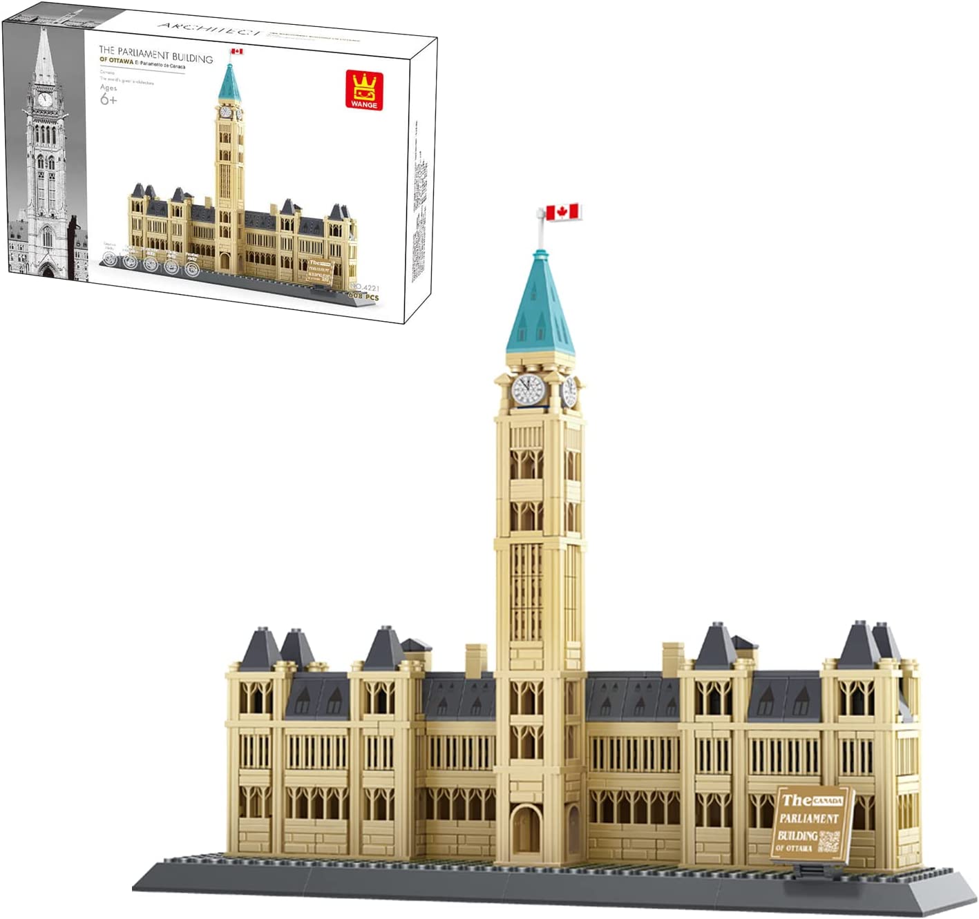 4221.jpg Wange 4221 Parlamentsgebäude in Ottawa Klemmbausteine Architektur Modell NEU – Bild 1