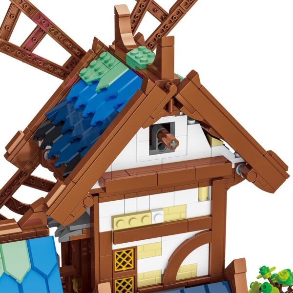 UrGe 50103 Mittelalterliche Stadt - Windmühle 1824 Teile OVP – Bild 4