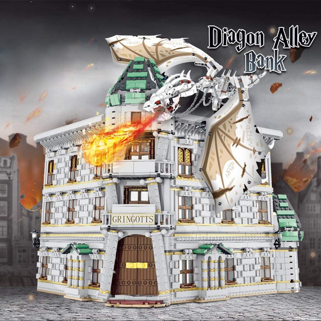 71l1QuLapRL-_AC_SL1100_.jpg MORKMODEL 032101 | Diagon Alley Bank | 4199 Teile – Bild 1
