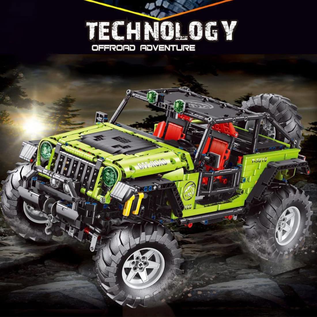 DioMate-T5010-4x4-Offroad-Adventure-SUV-2.jpg TLG Geländewagen Grün Trailcat T5010 High-tech MOC Off-road – Bild 1