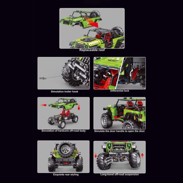 TLG Geländewagen Grün Trailcat T5010 High-tech MOC Off-road – Bild 4