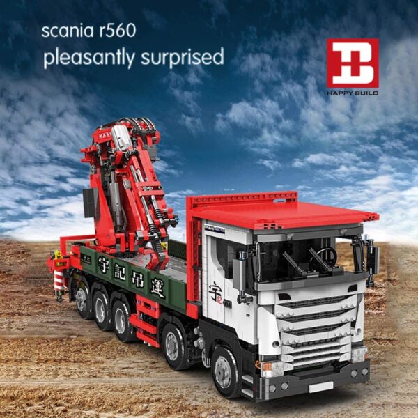 Happy Build YC-GC008 - Pneumatic Crane Truck - RC - 3.925 Teile – Bild 2