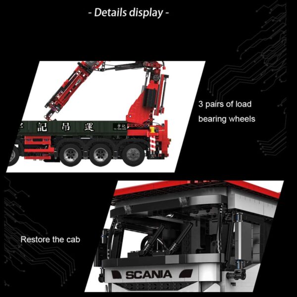 Happy Build YC-GC008 - Pneumatic Crane Truck - RC - 3.925 Teile – Bild 5