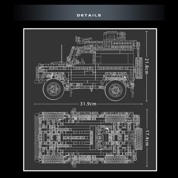 Leier JE-J908 4x4 Geländewagen Off Road 2126 Teile – Bild 4