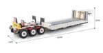 Happy Build Technik LKW Anhänger Tieflader mit Elektronik HAP-YC-GC006