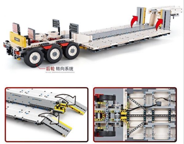 Happy Build Technik LKW Anhänger Tieflader mit Elektronik HAP-YC-GC006 – Bild 2