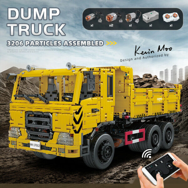 MOULD KING 17012 Transporter LKW THREE WAY DUMP TRUCK RC 3.206 Teile – Bild 4