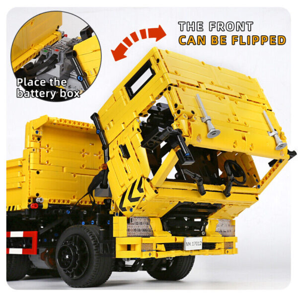 MOULD KING 17012 Transporter LKW THREE WAY DUMP TRUCK RC 3.206 Teile – Bild 6