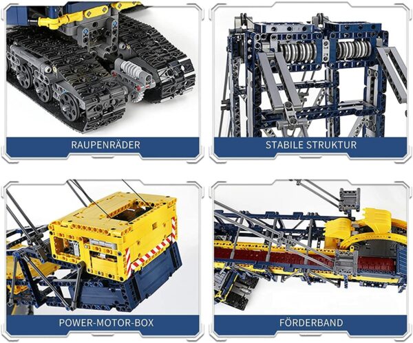 Mould King 17006 Technik Raupen Schaufelradbagger 4588 Teile – Bild 3