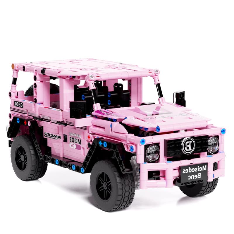 2003-1.jpg TGL T2003 Geländewagen Offroad in Pink 939 Teile OVP – Bild 1