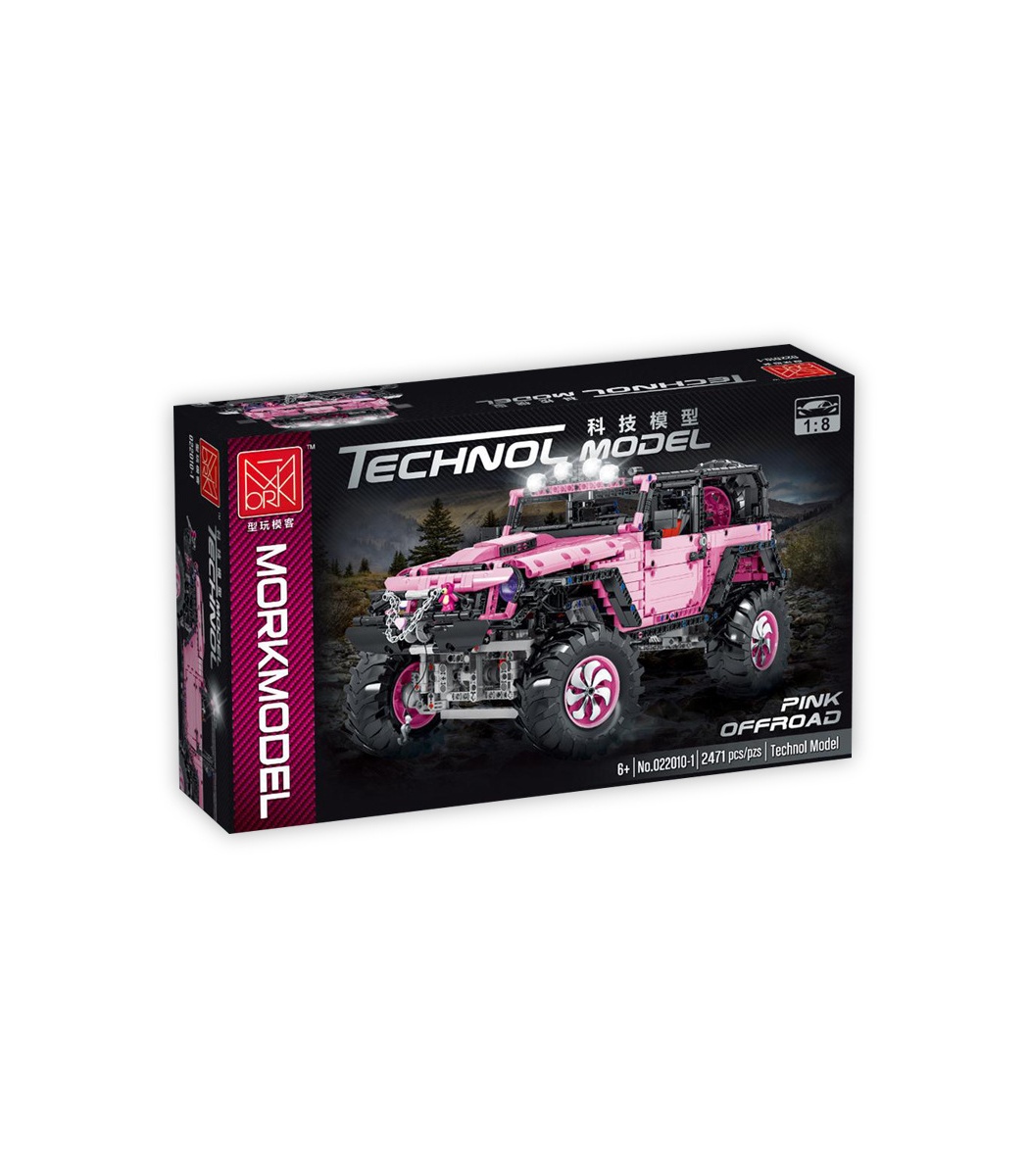 22010-1-1.jpg MORK Technol 022010-1 |Geländewagen pink| 2471 Teile | NEU - OVP – Bild 1