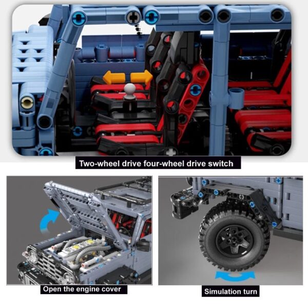 TGL T5015 Geländewagen Offroad in Sandblau 2860 Teile OVP – Bild 4