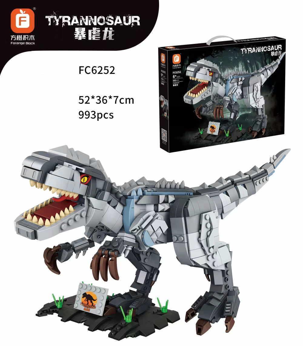 6252-1.jpg Forange Block FC6252 Dinosaurier Bausatz 993 Teile OVP – Bild 1