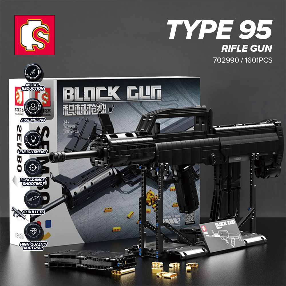 702990-1.jpg SEMBO BLOCK 702990 Sturmgewehr/ Bauset / Spielzeugset in OVP/ – Bild 1