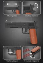 CADA C81012 Pistole M1911 332 Teile, 6 Bullets Neu-OVP – Bild 4