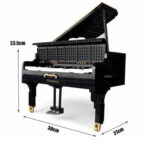 Vitrinenbausatz Grand Piano mit Soundmodul von Balody schwarz 20025  2621 Teile – Bild 4