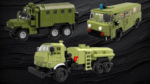 LKW Bundle Klemmbausteinset (UAZ Krankenwagen Kleinbus + URAL Expeditionsmobil + Kamaz LKW Tankwagen