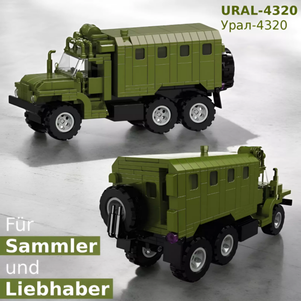 LKW Bundle Klemmbausteinset (UAZ Krankenwagen Kleinbus + URAL Expeditionsmobil + Kamaz LKW Tankwagen – Bild 7
