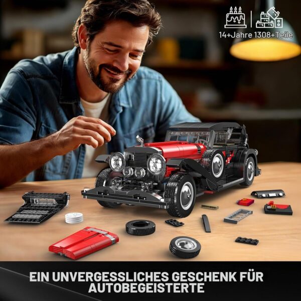Mould King 10114 – Duesenberg Oldtimer – Bild 7