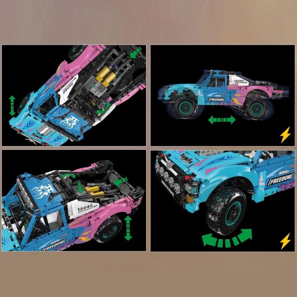 Mould King 18040 – RC Desert Trophy Truck mit Luftfederung – Bild 6