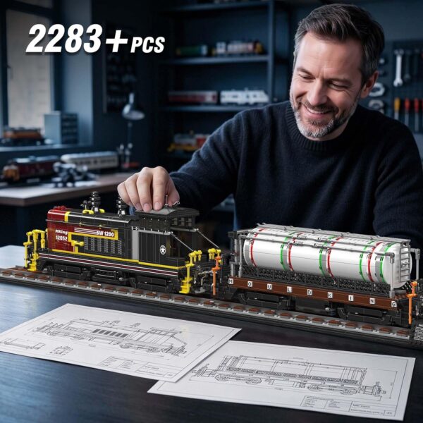 Mould King 12052 – SW1200 Klassische Diesel-Rangierlokomotive – Bild 2