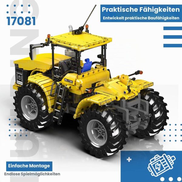 Mould King 17081 – Ferngesteuerter Knicklenker-Traktor – Bild 3