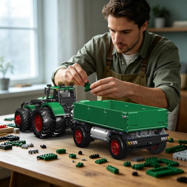 Mould King 17095 – RC Schwerlasttraktor mit Kippanhänger – Bild 5