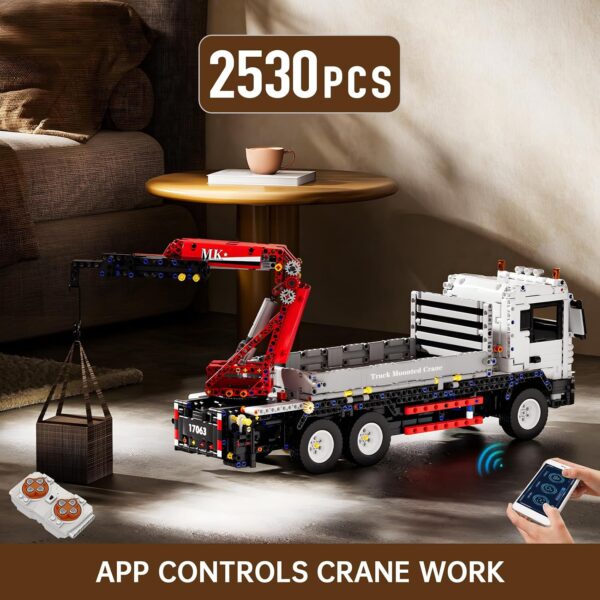 Mould King 17063 – RC LKW mit Ladekran – Bild 6